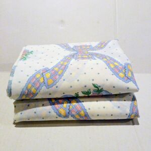 Louis Nichole Mon Cherie Valance Curtains-Set Of 2-Bow-Floral-Cottagecore-84x18